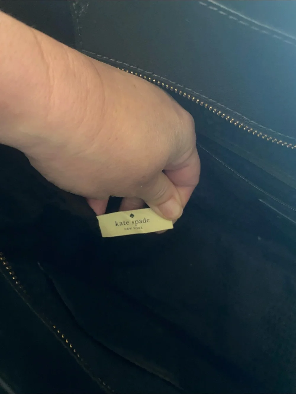 Kate Spade New York Laurel Way Hadlee bag black Saffiano leather gold hardware